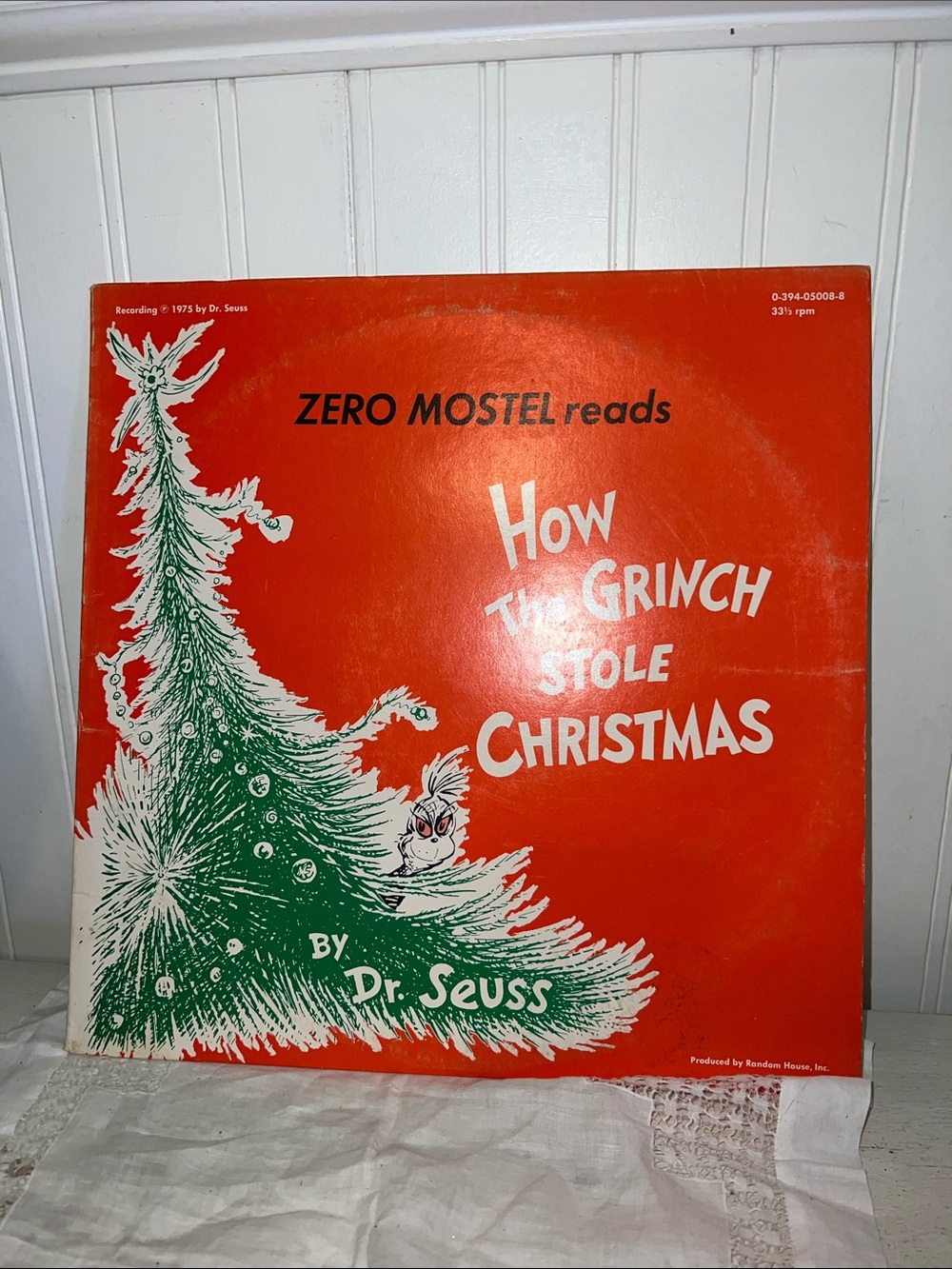 1975 Grinch Stole Christmas Vinyl record LP zero mostel Dr Seuss
